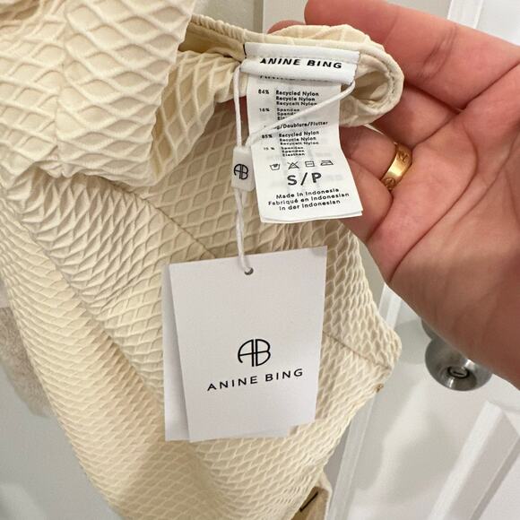 NWT Anine Bing Jace One‎ Piece Swimsuit in Champagne Cream - Picture 8 of 9